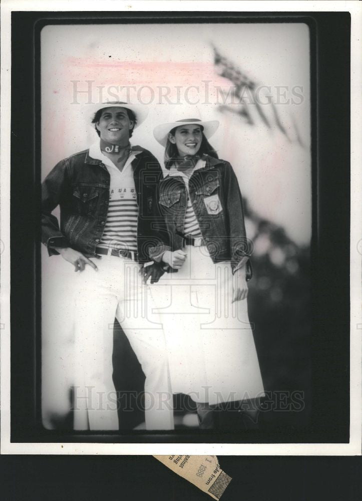 1983 Press Photo Fashion Summer Olympics Levi Strauss - Historic Images
