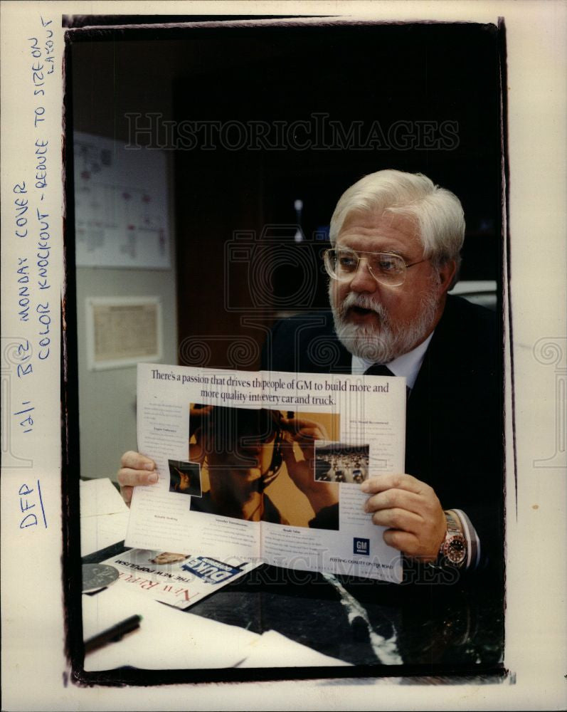 1991 Press Photo Ad Excecutive Sean Fitzpatrick GM - Historic Images