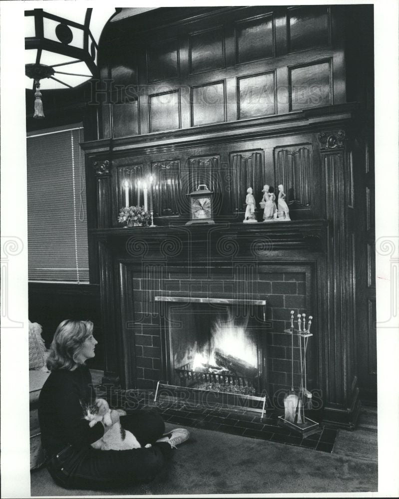 Press Photo fireplace - Historic Images