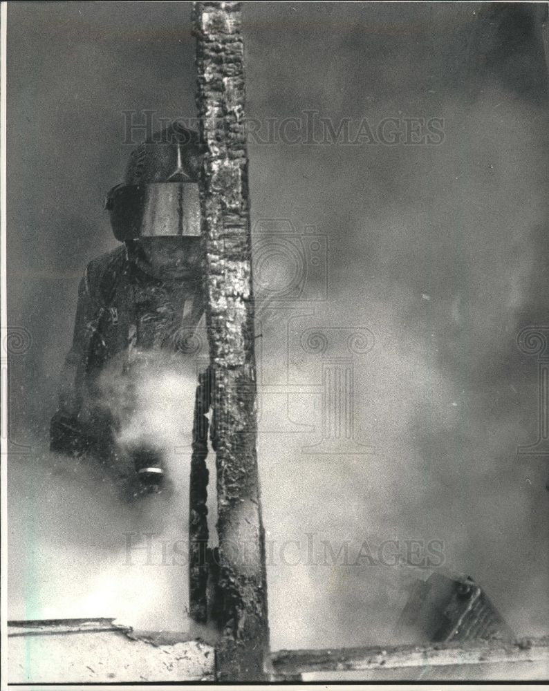 1987 Press Photo Fire - Detroit - 1987 - Historic Images