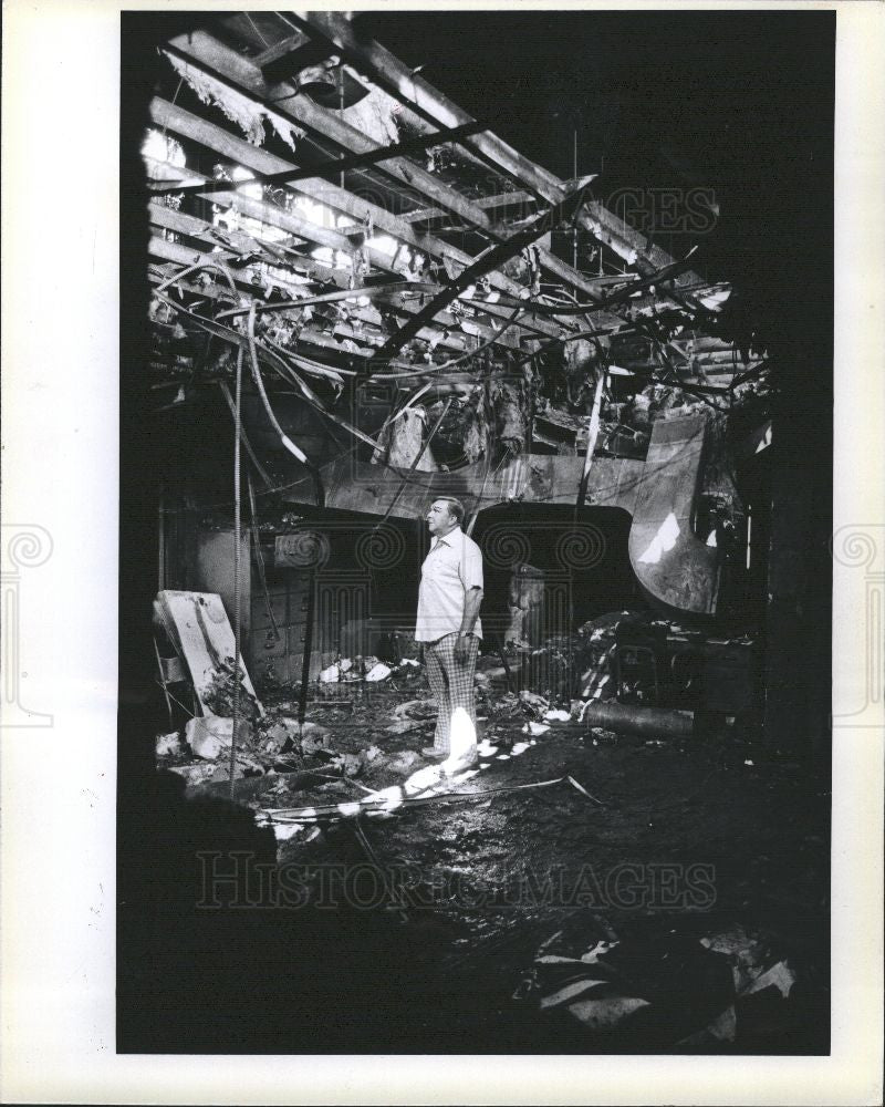 1980 Press Photo Richard Cordtz president Local 79 fire - Historic Images