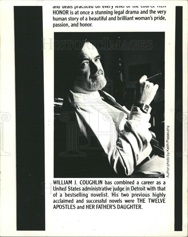 1987 Press Photo William J. Coughlin author judge - Historic Images
