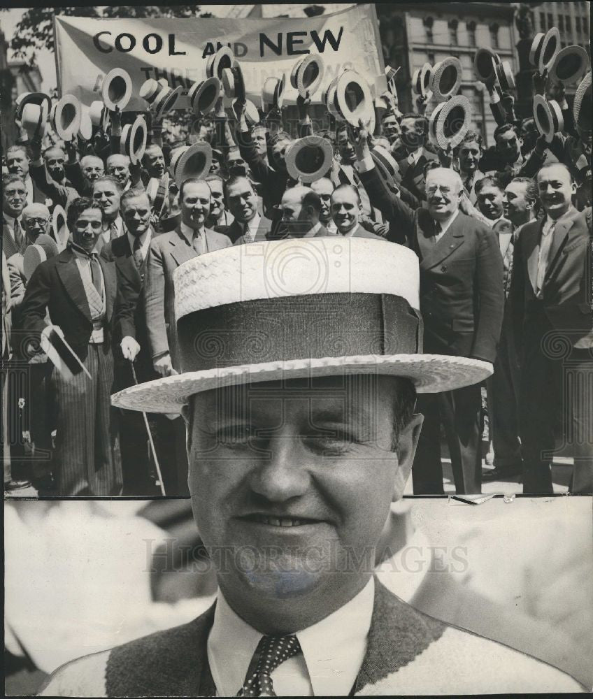 1933 Press Photo Detroit Mayor Frank Couzens Michigan - Historic Images