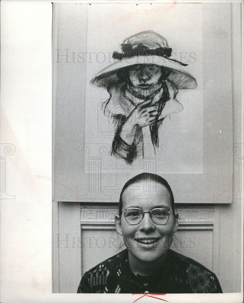1972 Press Photo Winkie Covintree Artist Portrait - Historic Images