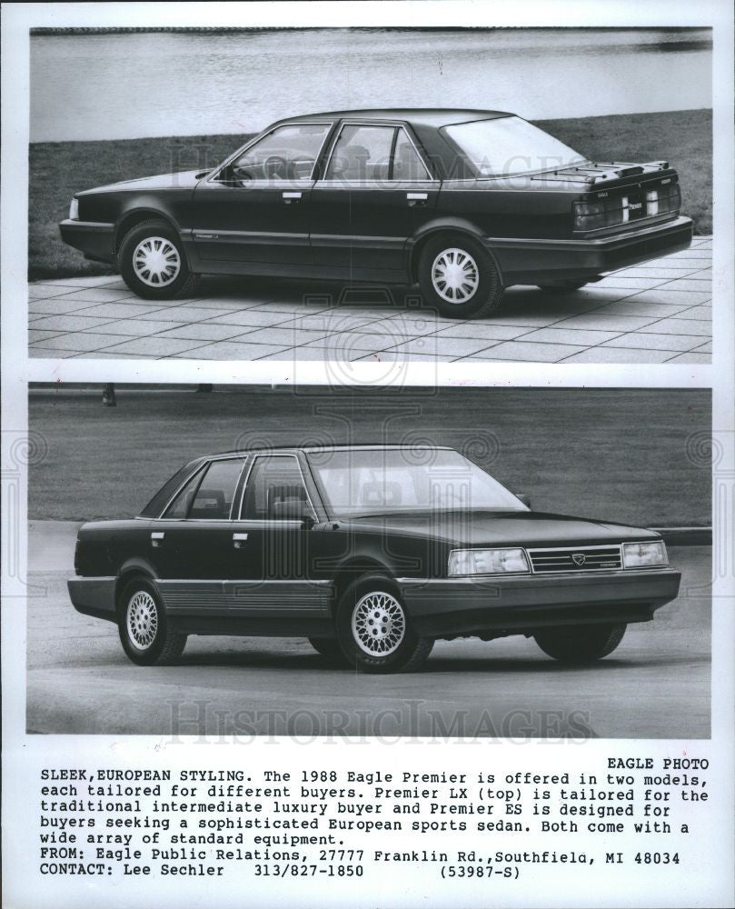 1988 Press Photo The Eagle Premier automobile - Historic Images