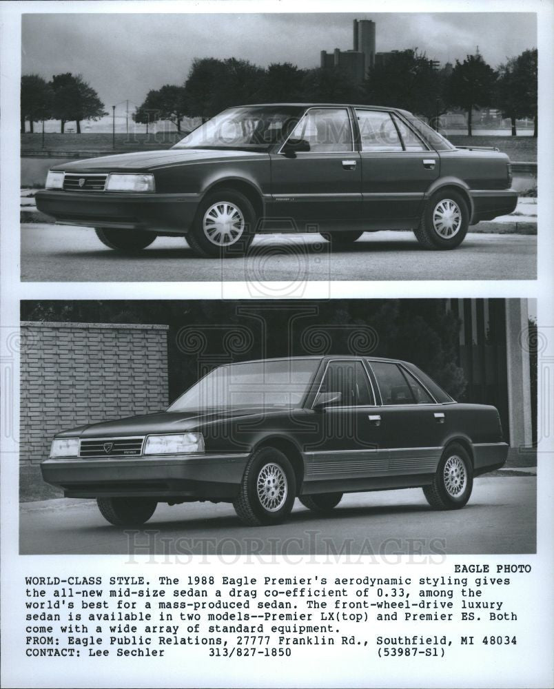 1988 Press Photo Eagle Premier sedan car - Historic Images