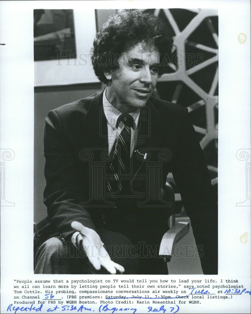1981 Press Photo Thomas Cottle TV Psychologist - Historic Images