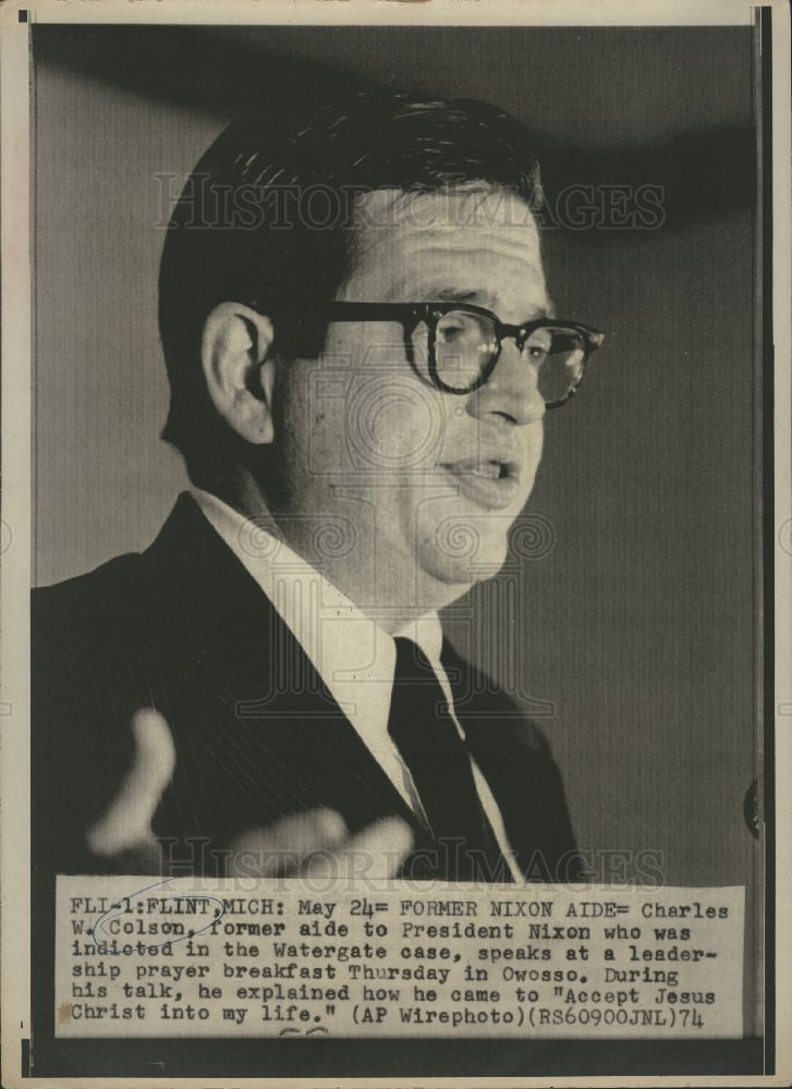 1975 Press Photo A Charles W. Colson - Historic Images