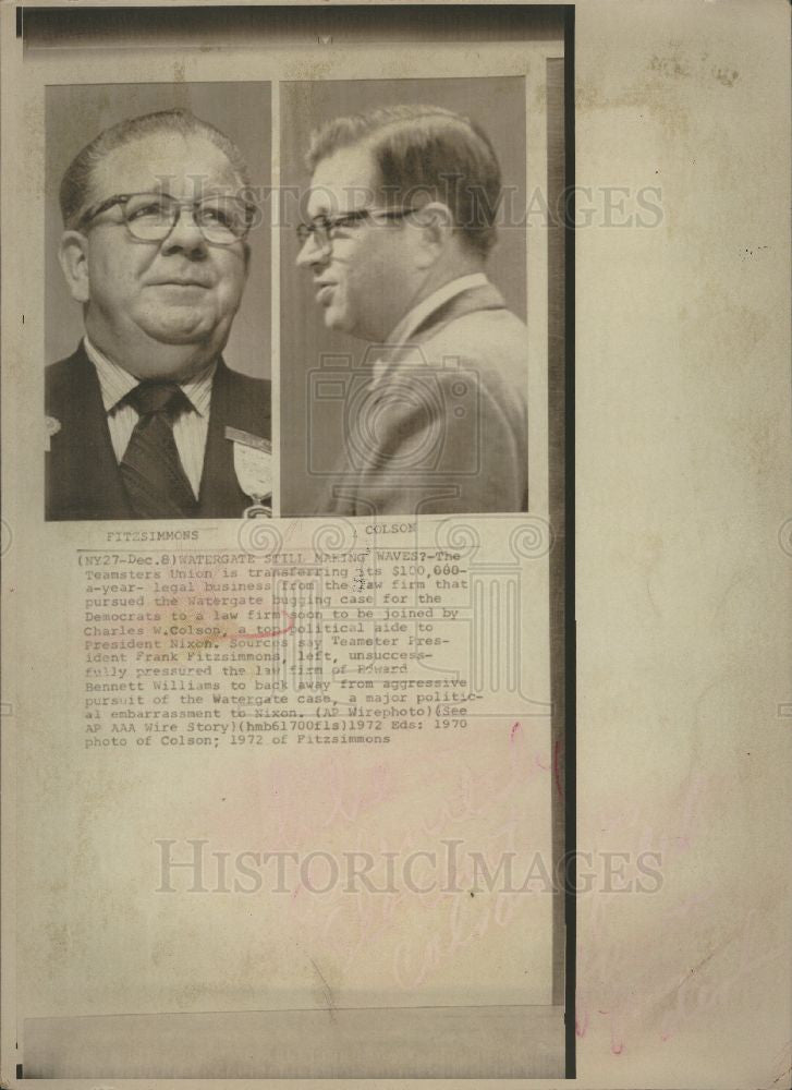Press Photo Charles W. Colson Lawyer - Historic Images