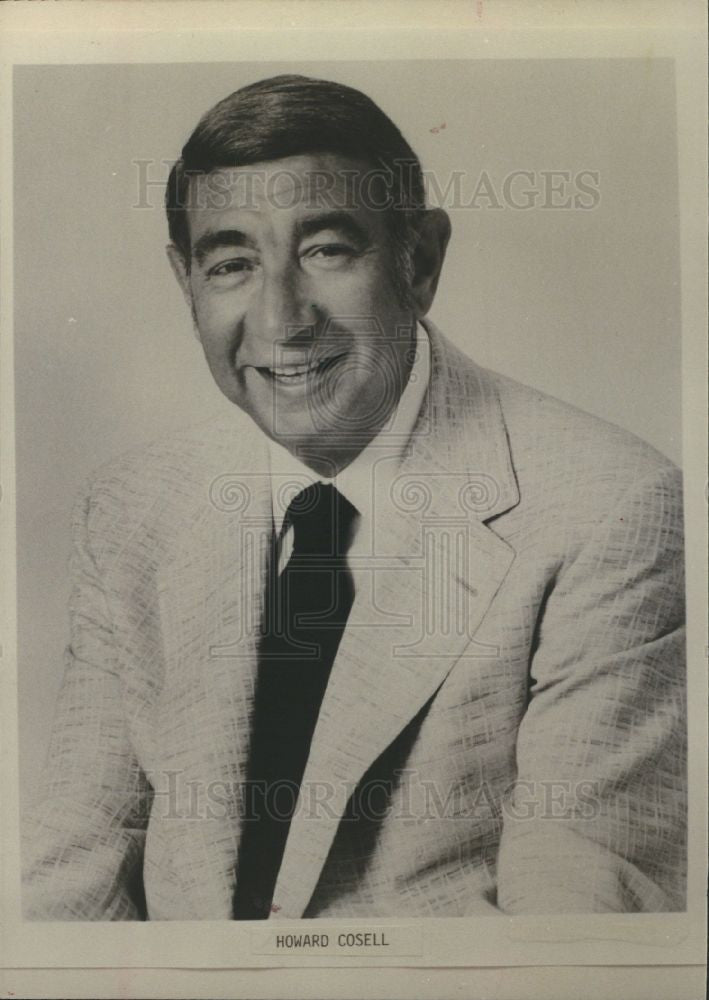 Press Photo Howard Cosell, sports broadcaster - Historic Images
