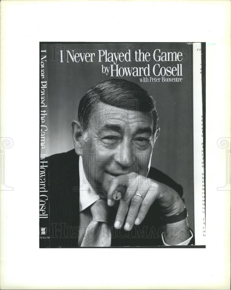 1986 Press Photo Howard Cosell sports journalist ABC TV - Historic Images