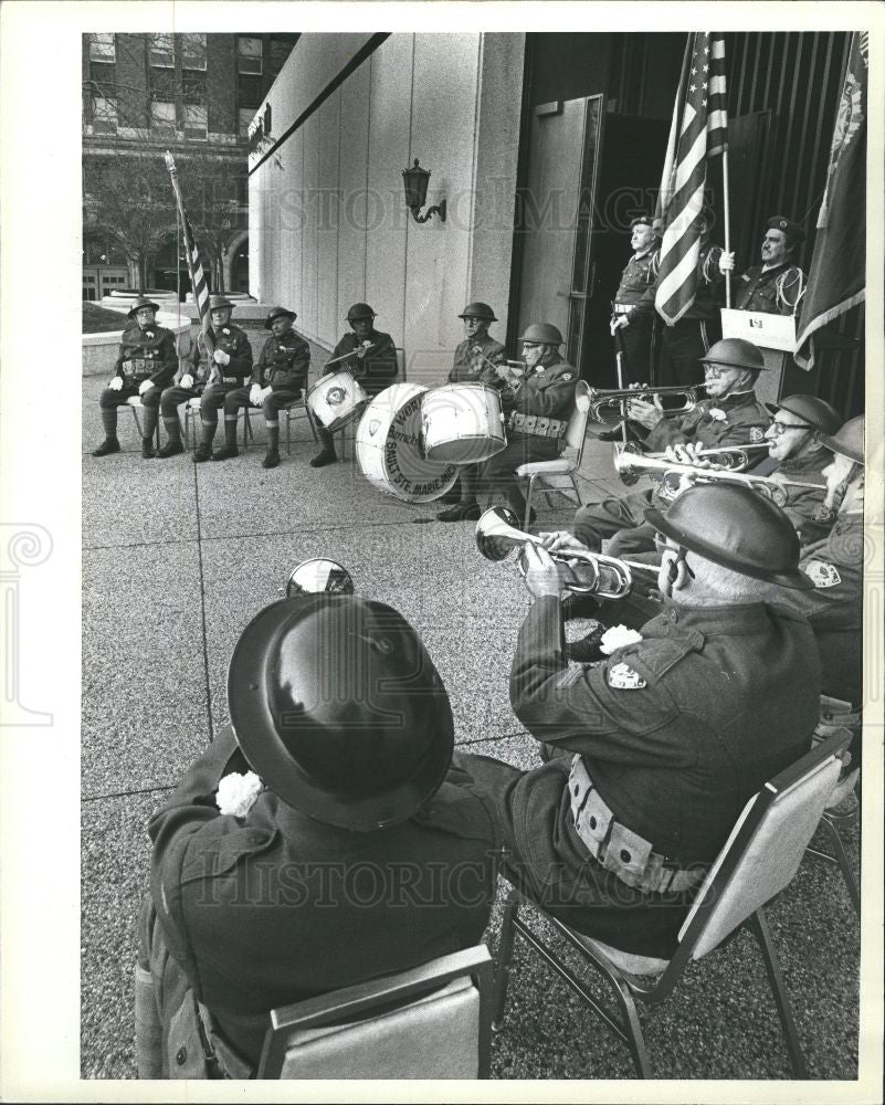 1978 Press Photo Drum and bugle corps doughboys band - Historic Images