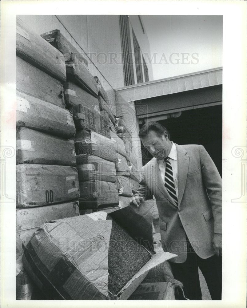 1984 Press Photo tons pot seized michigan dea marijuana - Historic Images