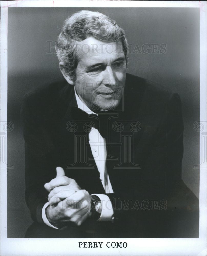 1987 Press Photo Perry Como singer music - Historic Images