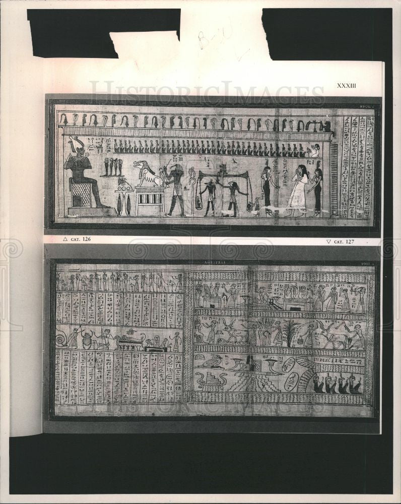1989 Press Photo Egypt papyrus scroll - Historic Images