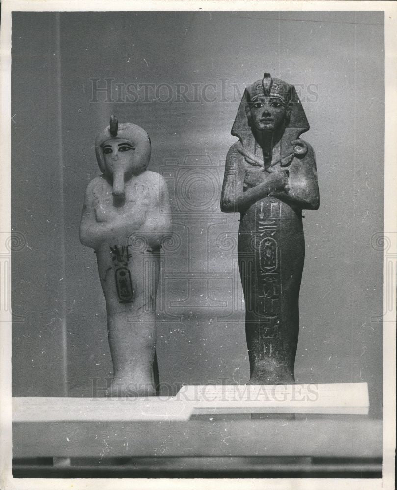 1963 Press Photo statues King Tutankhamun - Historic Images