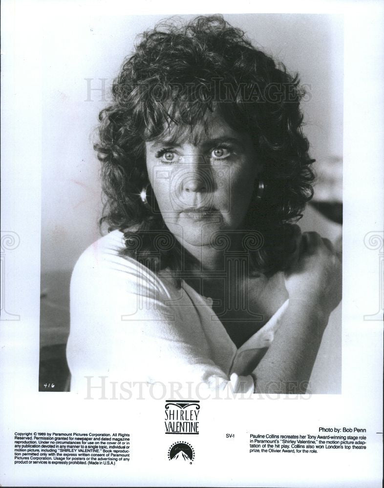 1989 Press Photo Theater Play Shirley Valentine Collins - Historic Images