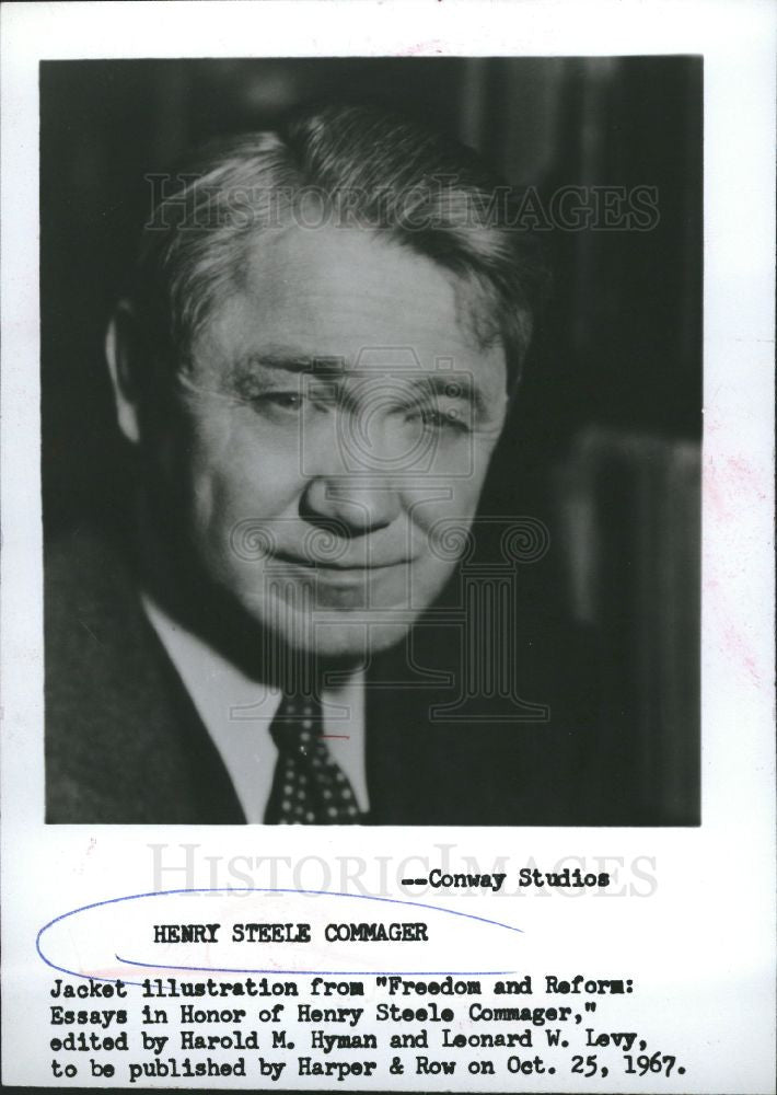 1969 Press Photo Henry Steele Commager, book - Historic Images