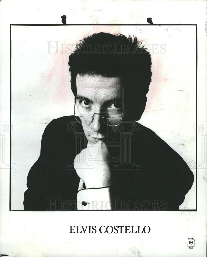 1982 Press Photo Elvis Costello singer songwriter music - Historic Images