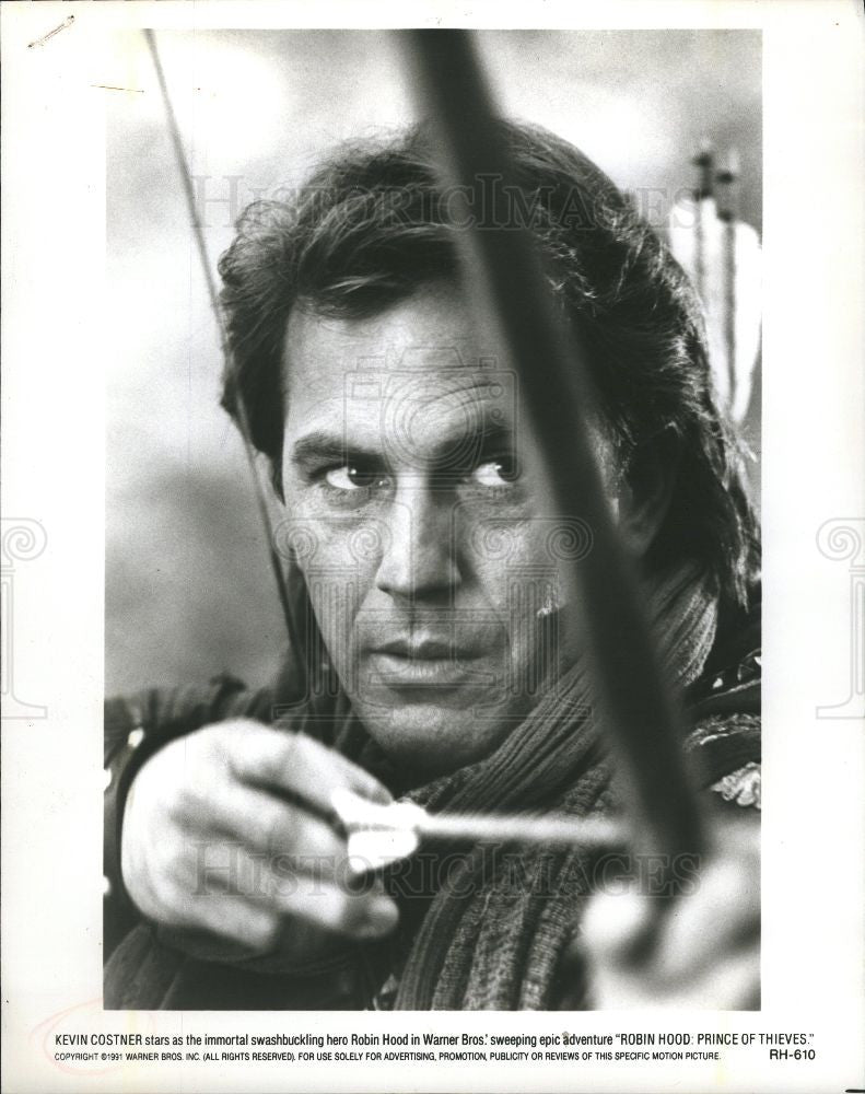 1991 Press Photo Movie Robin Hood Kevin Costner - Historic Images