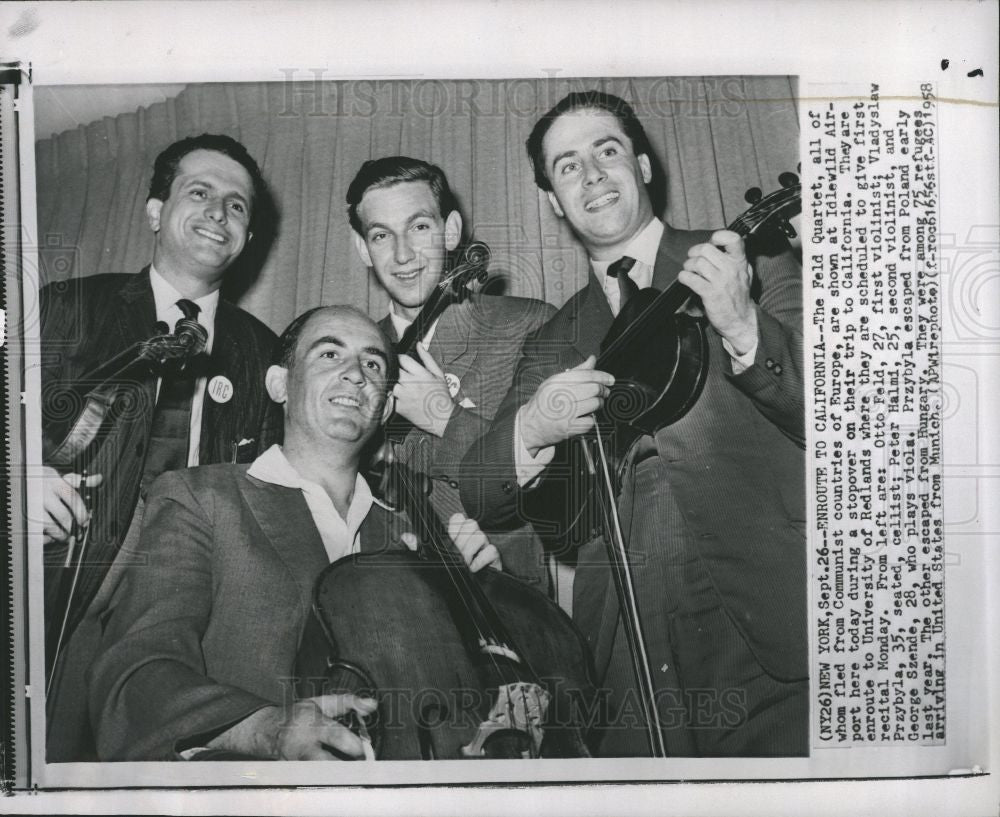 1958 Press Photo Feld Quartet - Historic Images