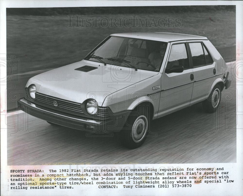 1981 Press Photo Fiat Strada compact hatchback 1982 - Historic Images