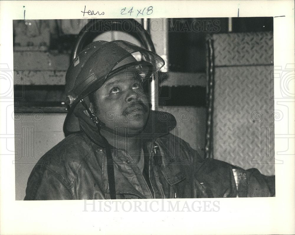1987 Press Photo fire, detroit - Historic Images