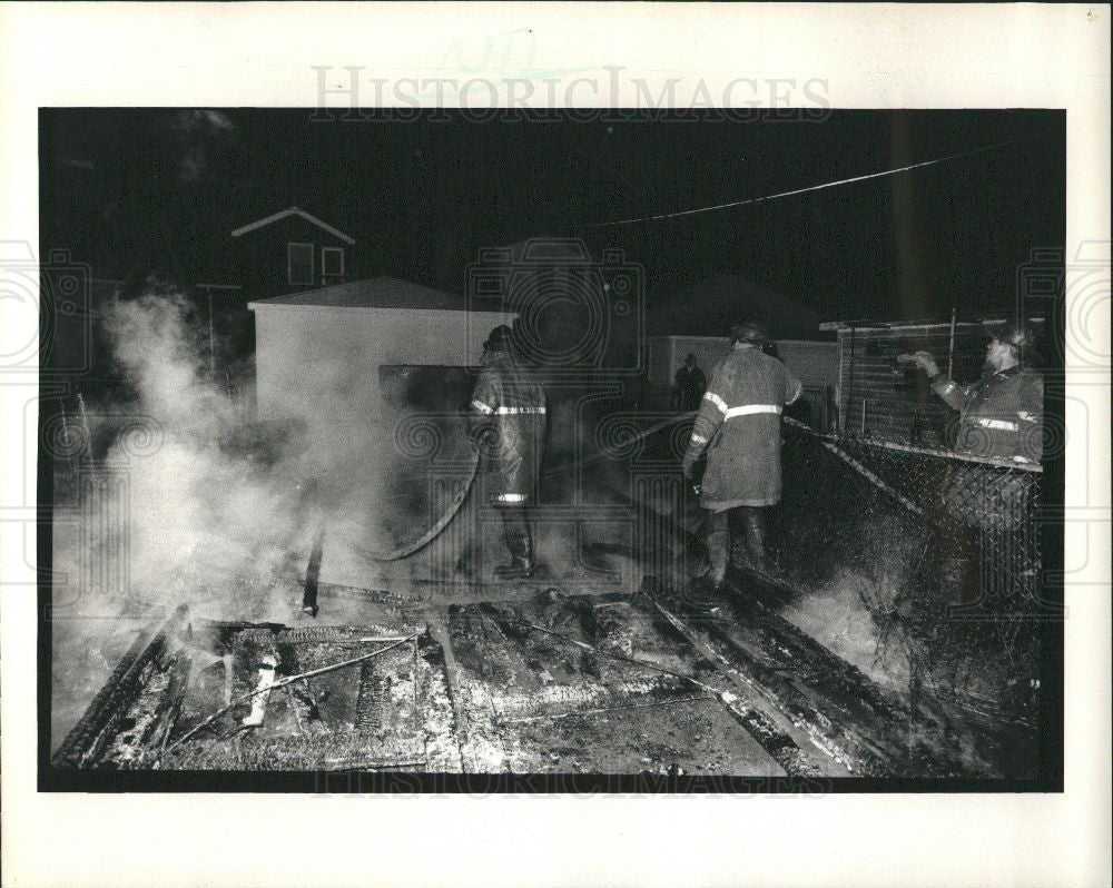 1985 Press Photo Fire 1985 devil's night fires - Historic Images