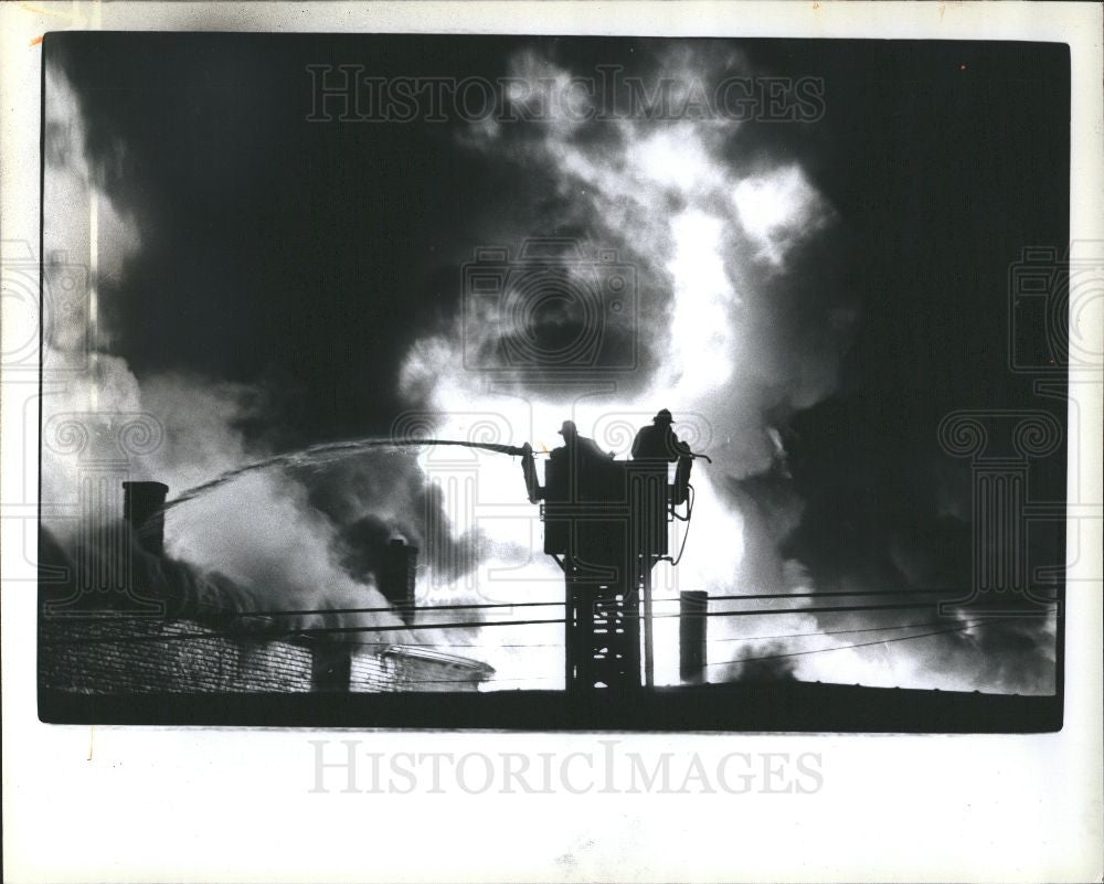 1980 Press Photo Detroit Fire Stan Sax Lauderdale - Historic Images