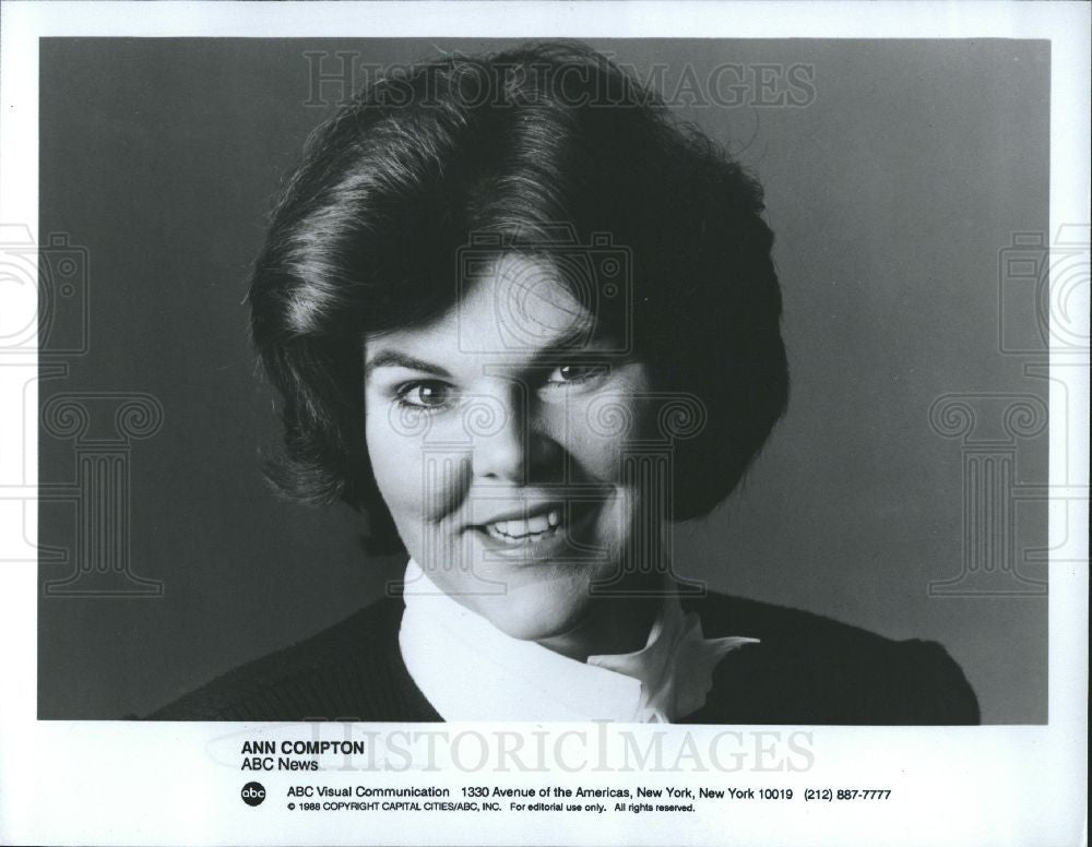 1990 Press Photo Ann Compton  ABC News Radio - Historic Images