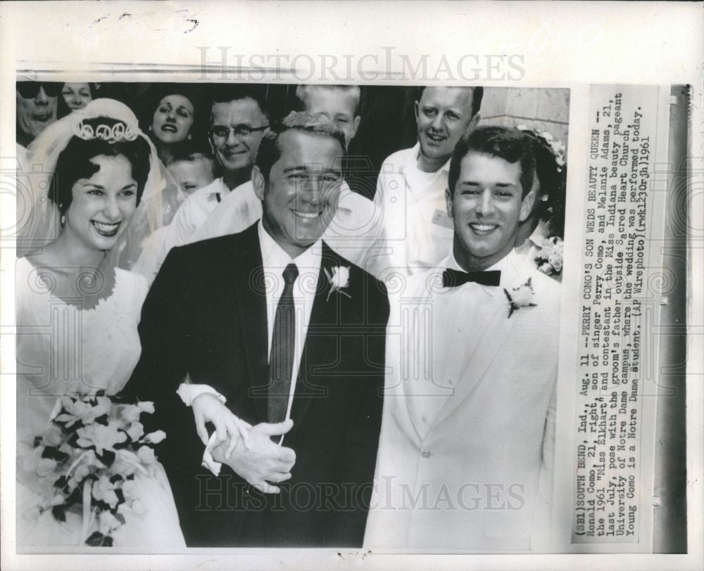 1961 Press Photo Ronald Como Melanie Adams - Historic Images