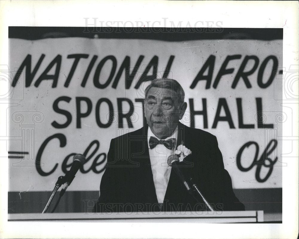 1988 Press Photo Howard Cosell sports journalist - Historic Images