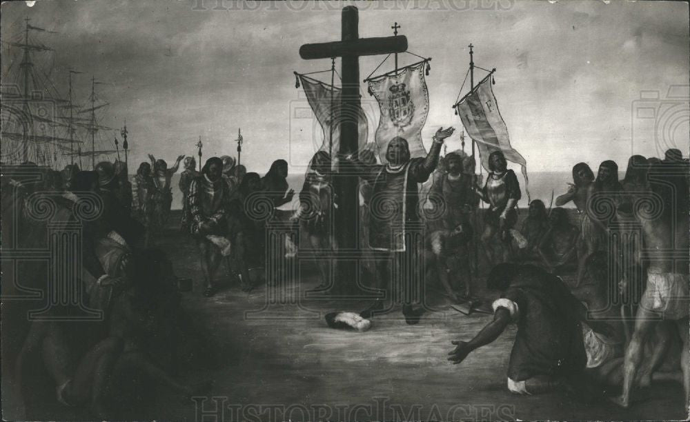 1954 Press Photo COLUMBUS Spain Christianity - Historic Images