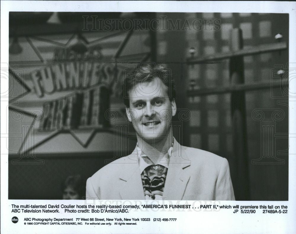 1990 Press Photo Dave Coulier, comedian, ABC - Historic Images