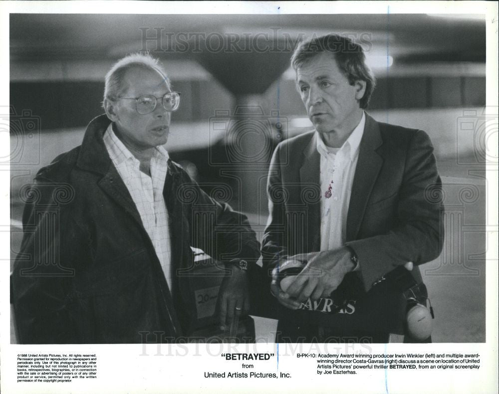 1988 Press Photo Costa-Gavras director Betrayed Irwin - Historic Images