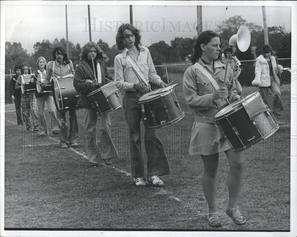 1976 Press Photo Sand Creek Band Music Students - Historic Images