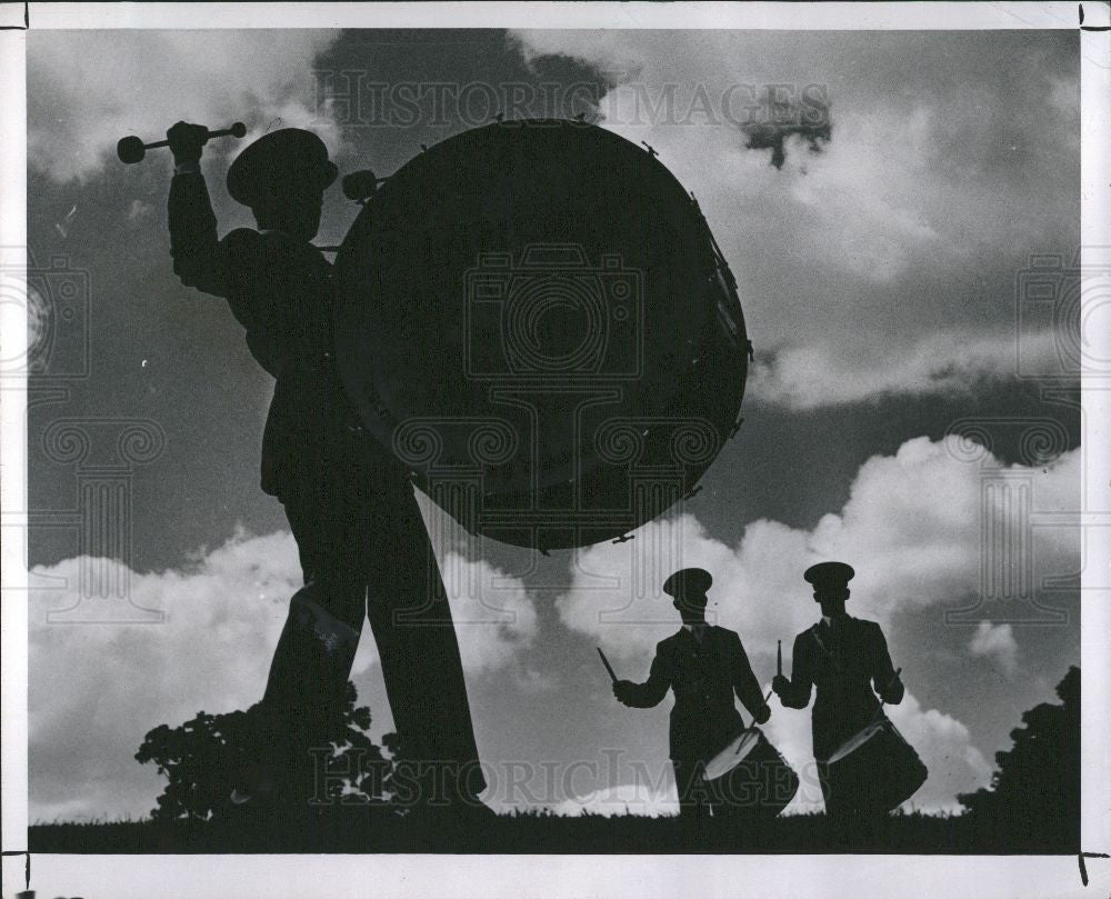 1948 Press Photo Bands at Fair - Lansing Easter High - Historic Images