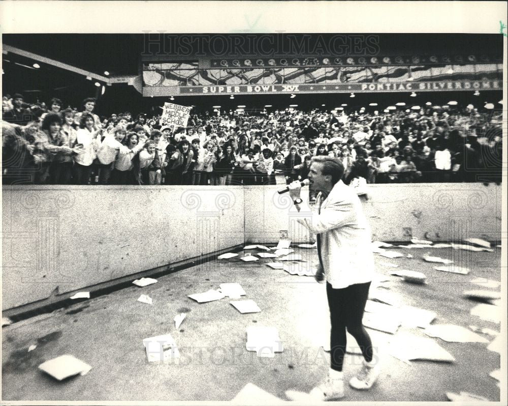 1987 Press Photo Kevin Jordan Anti Drug Abuse Rally PTA - Historic Images
