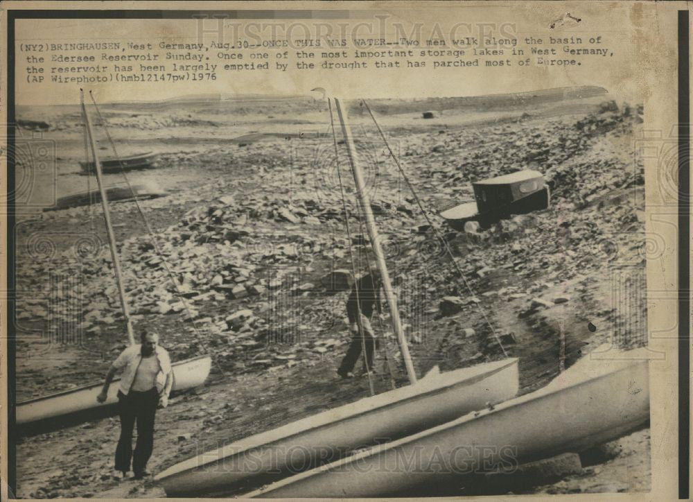 Press Photo drought Edersee Reservoir Sunday - Historic Images