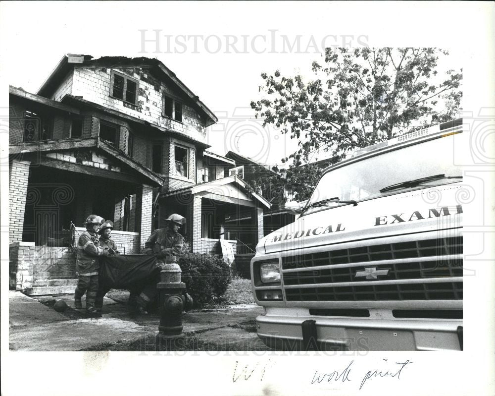 1992 Press Photo Pingree Detroit Boarding House Fire - Historic Images