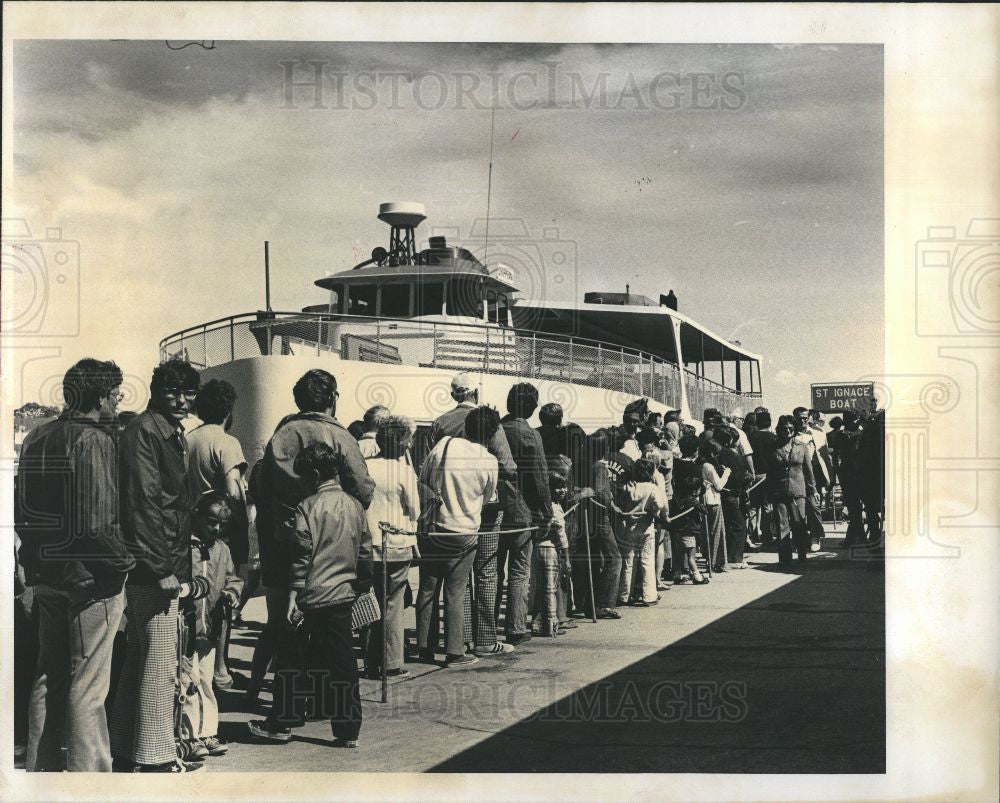 1977 Press Photo Mackinac Island St Ignace ferry - Historic Images