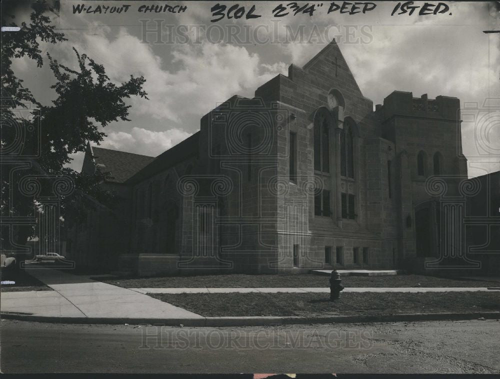 1951 Press Photo First Methodist Church Ferndale - Historic Images