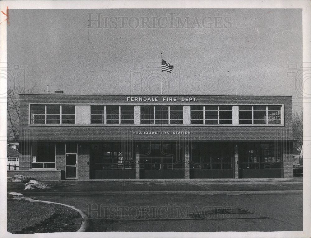 1957 Press Photo Ferndale Fire Department Headquarters - Historic Images