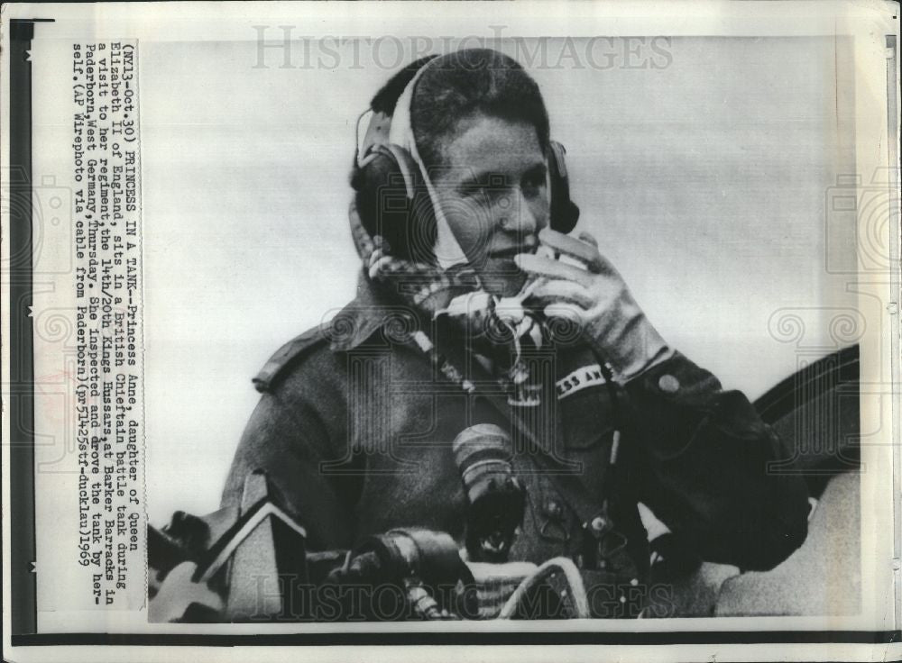 1969 Press Photo Princess in a tank - Historic Images