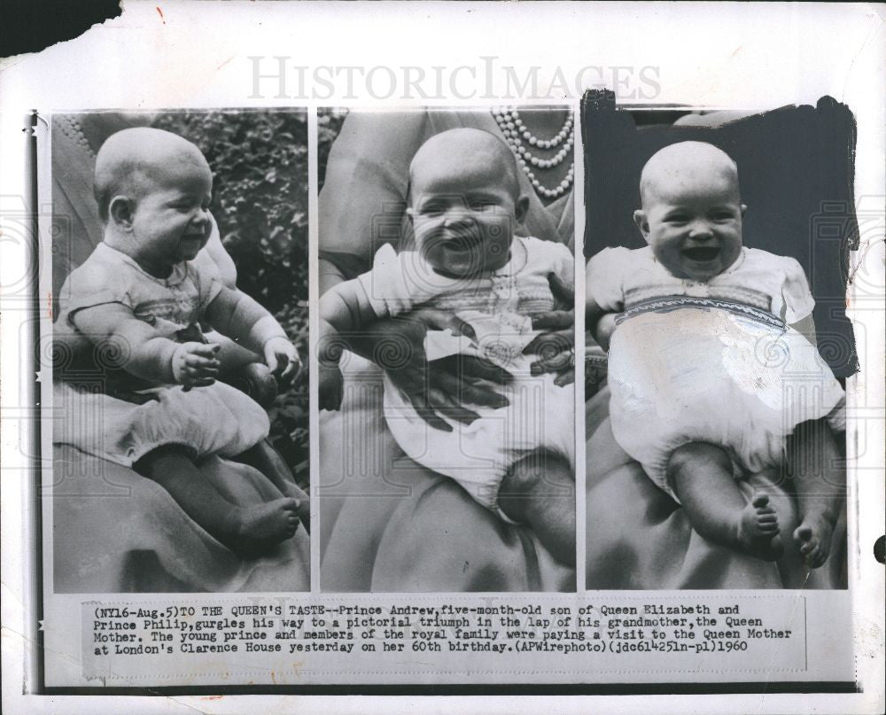 1961 Press Photo prince andrew son queen elizabeth - Historic Images