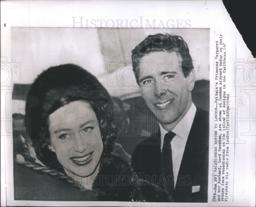 1962 Press Photo Princess Margaret Lord Snowdon London - Historic Images