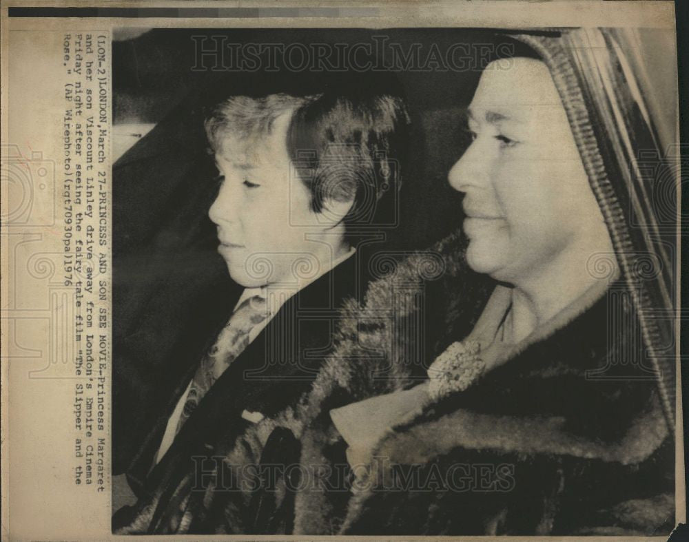 1976 Press Photo Princess Margaret son viscount linley - Historic Images