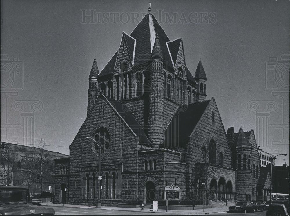 1969 Press Photo First Presbyterian Church facade - Historic Images