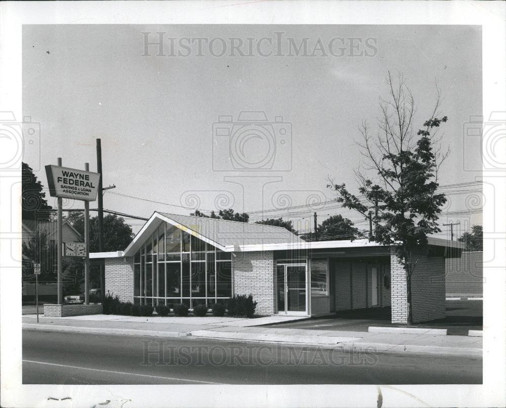 1963 Press Photo Wayne Federal branch Belleville bank - Historic Images