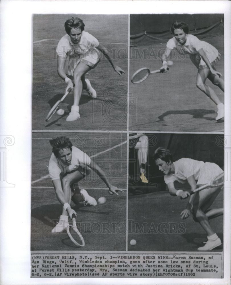 1962 Press Photo Karen Susman - Wimbledon Champion - Historic Images